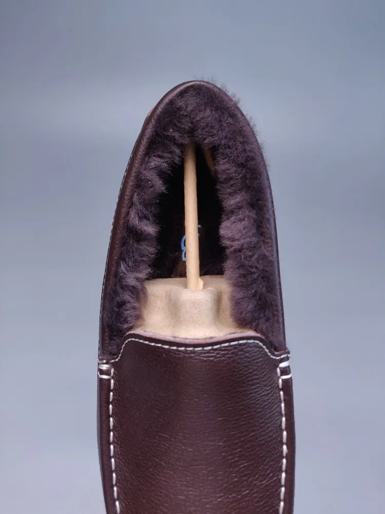 💰Special offer 200 UGG sheepskin all-in-one snow boots 1009951 Patent leather beanie shoes Color: black chocolate Number: 39-44